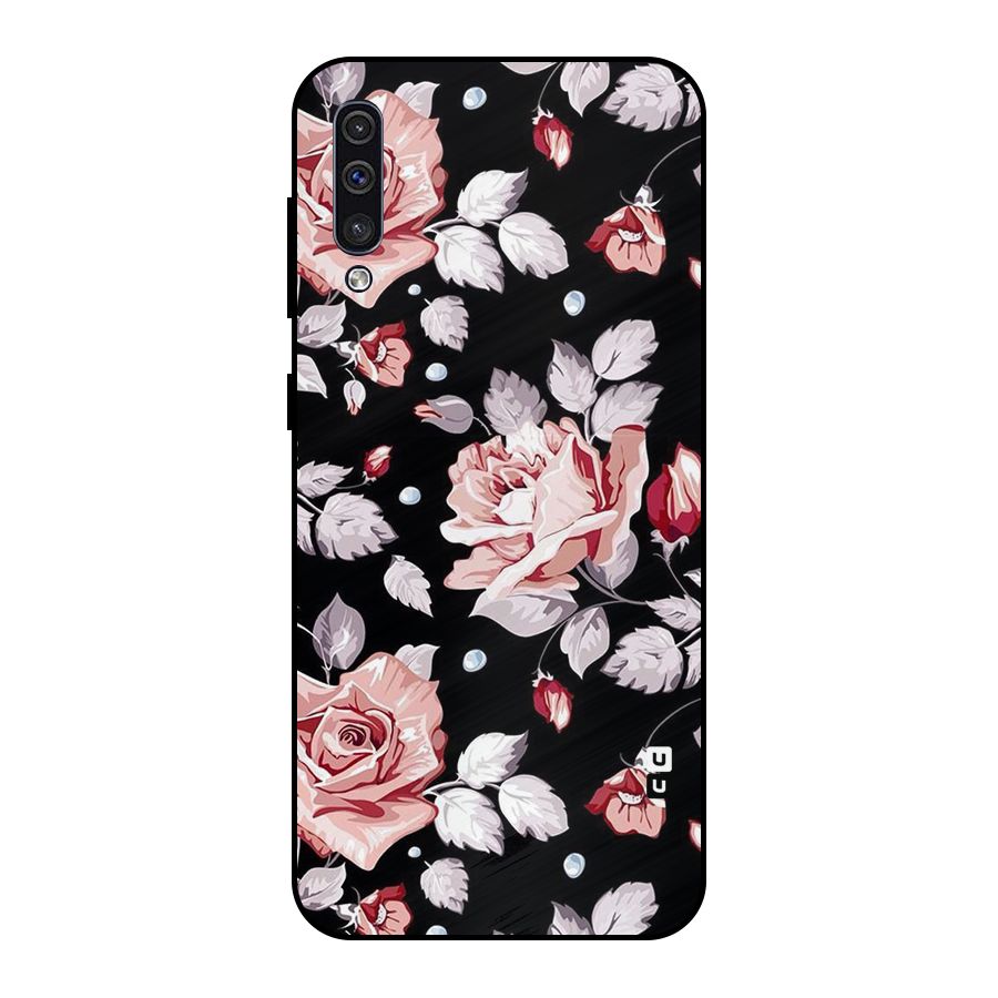 Artsy Floral Metal Back Case for Galaxy A50s
