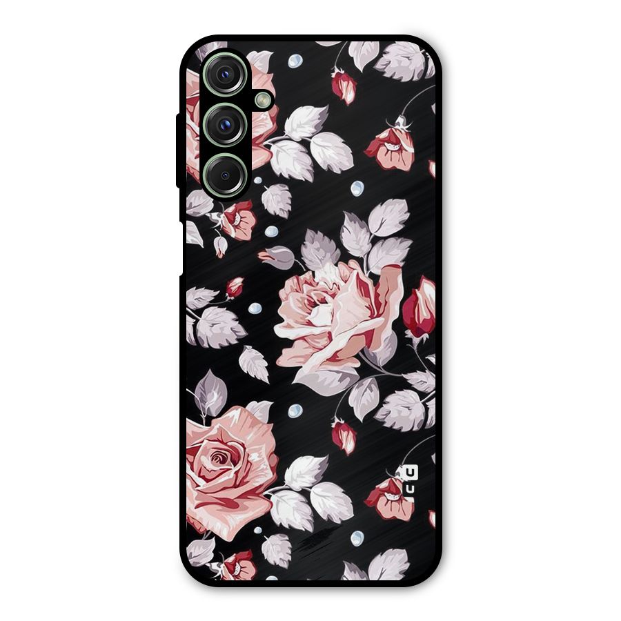 Artsy Floral Metal Back Case for Galaxy F34