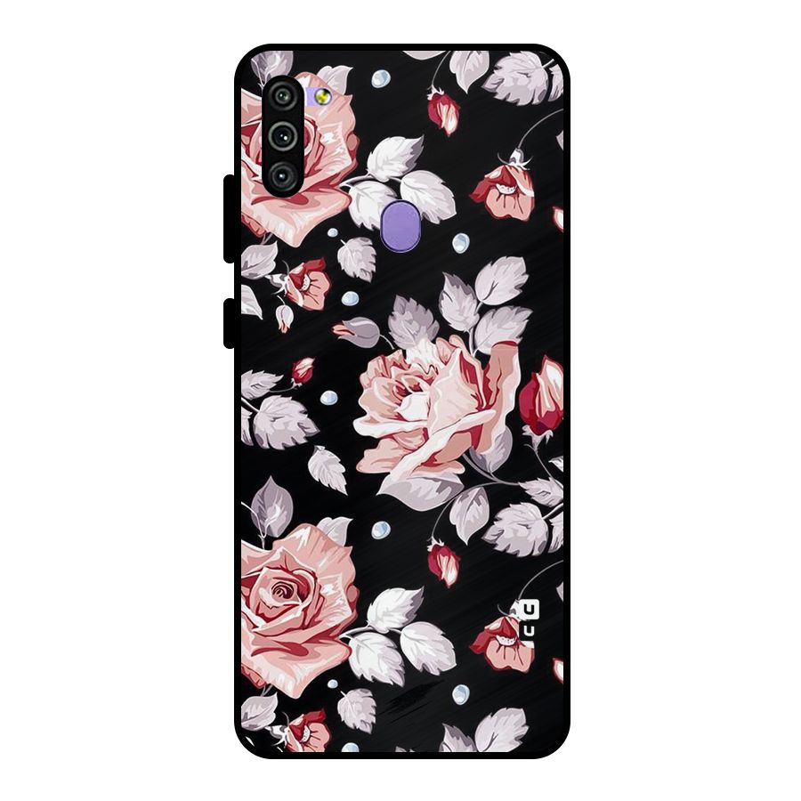 Artsy Floral Metal Back Case for Galaxy M11