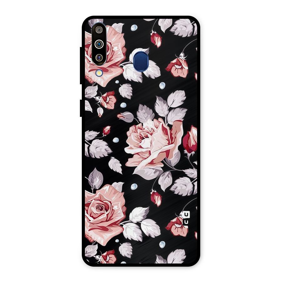 Artsy Floral Metal Back Case for Galaxy M30
