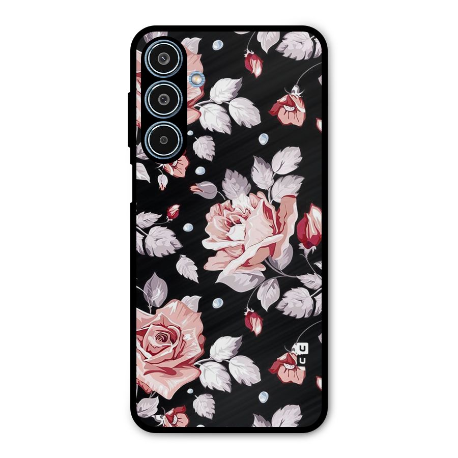 Artsy Floral Metal Back Case for Galaxy M35