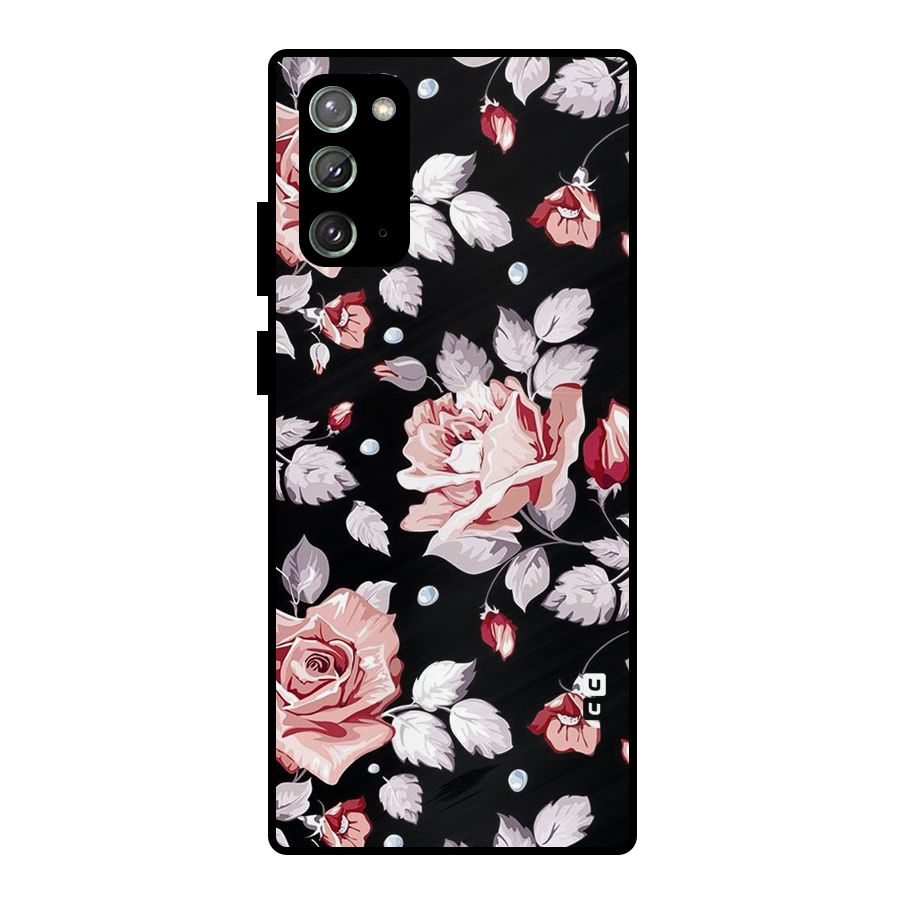 Artsy Floral Metal Back Case for Galaxy Note 20