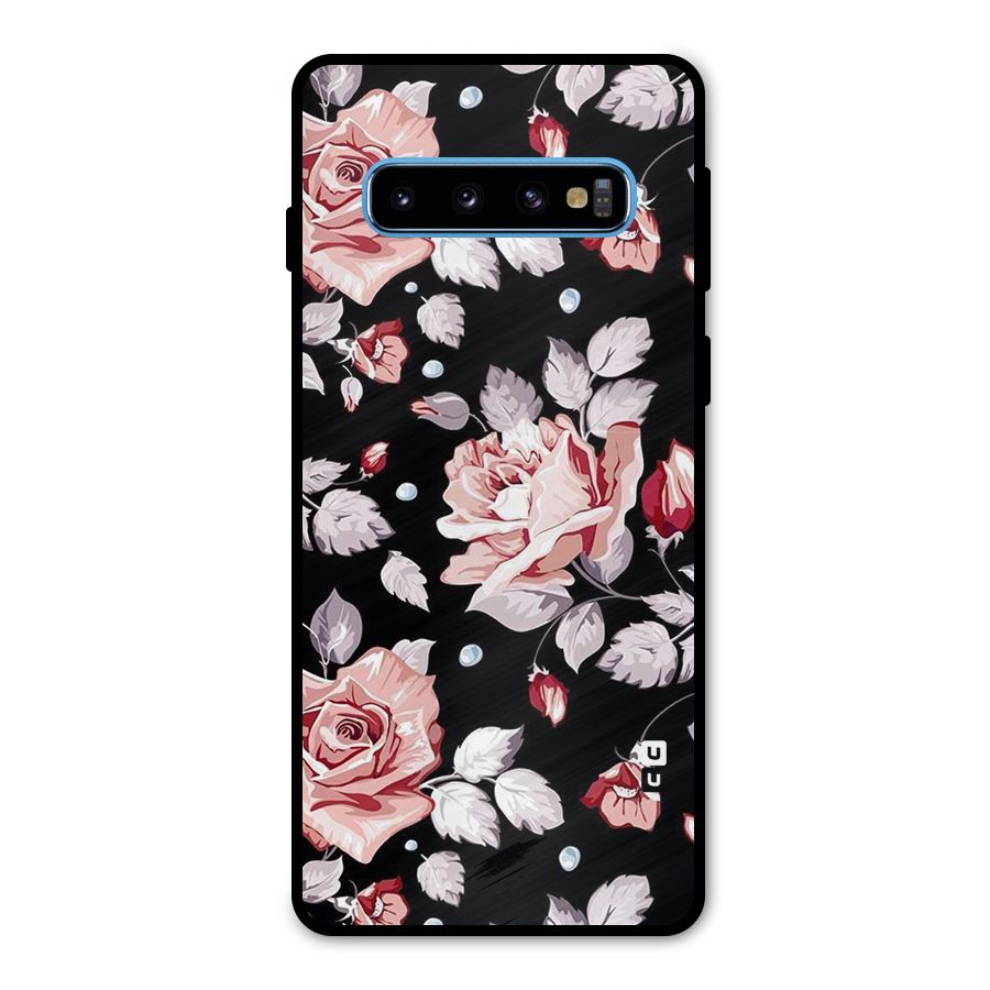 Artsy Floral Metal Back Case for Galaxy S10