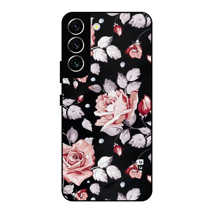 Artsy Floral Metal Back Case for Galaxy S22 5G
