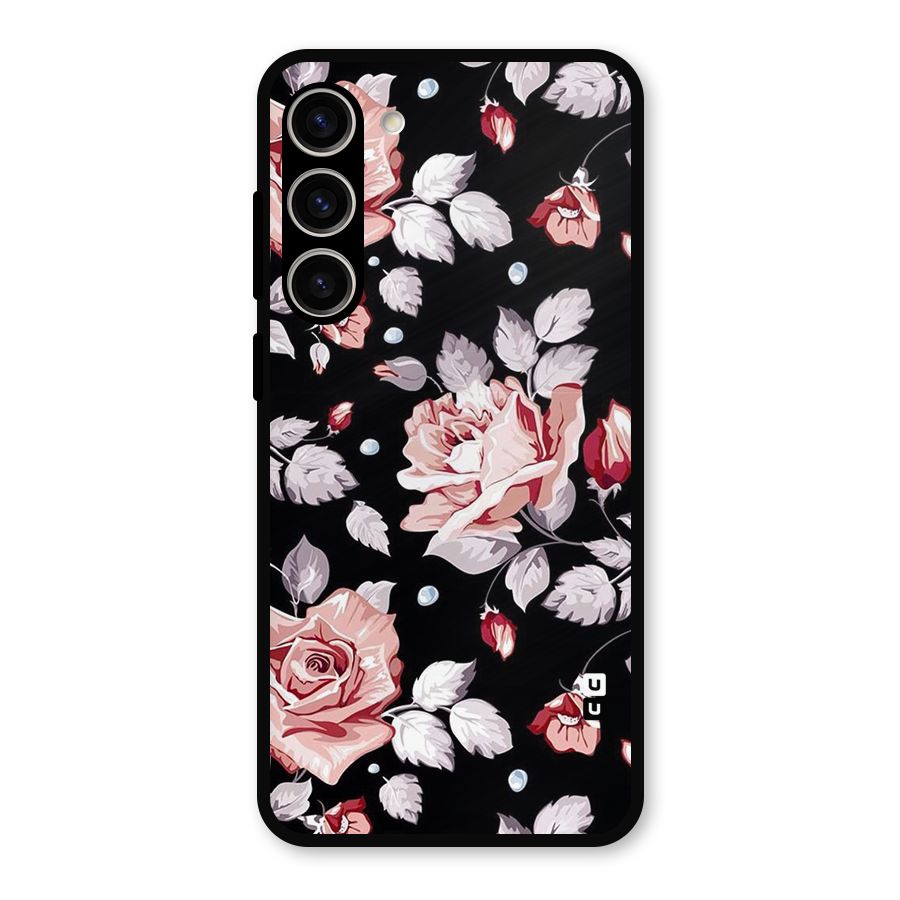Artsy Floral Metal Back Case for Galaxy S23 Plus