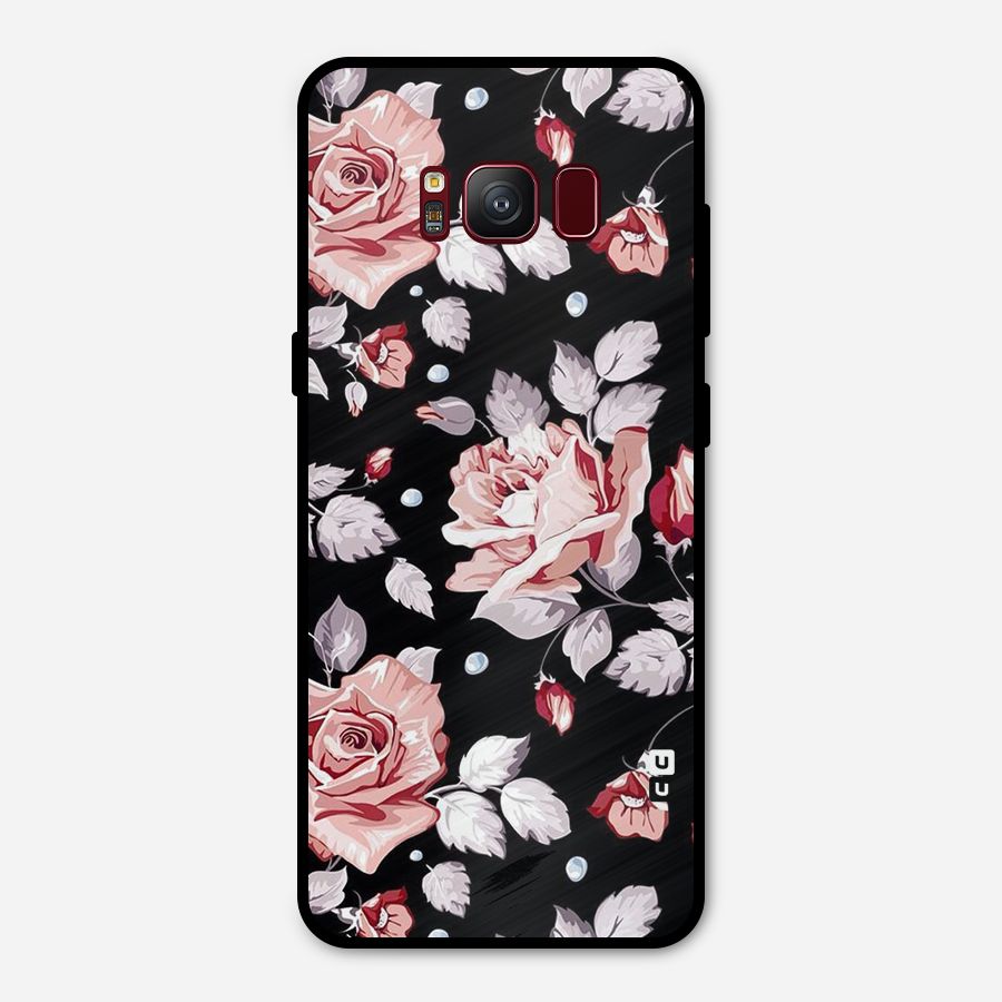 Artsy Floral Metal Back Case for Galaxy S8