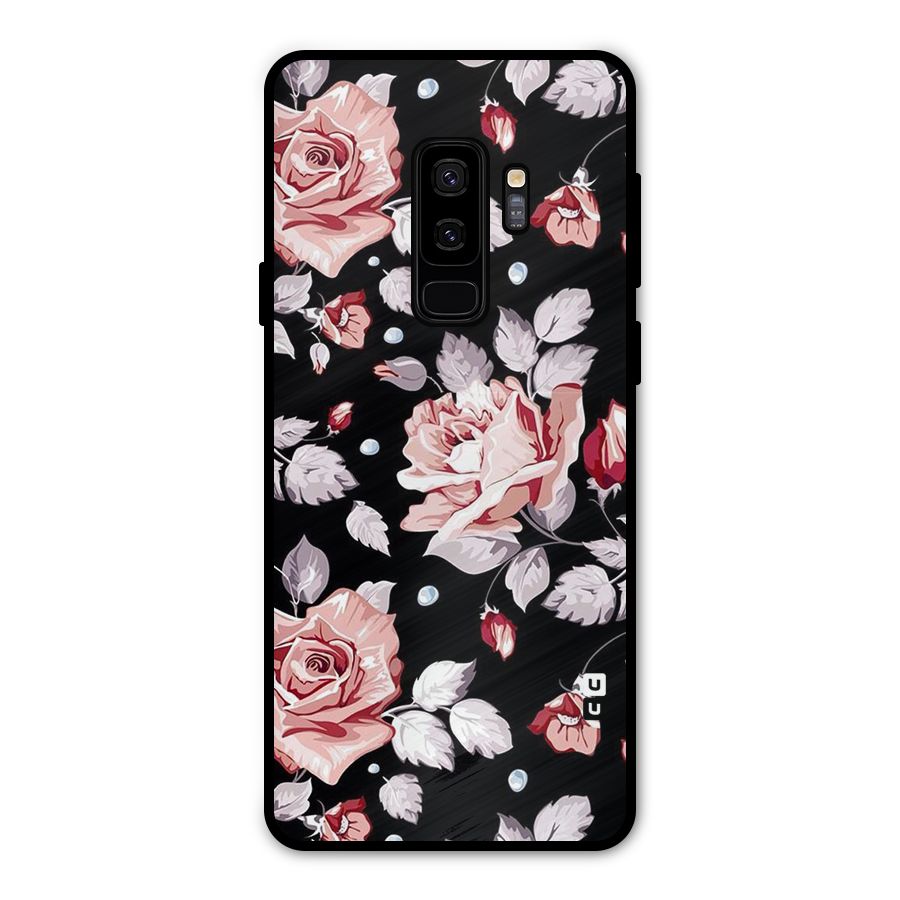 Artsy Floral Metal Back Case for Galaxy S9 Plus