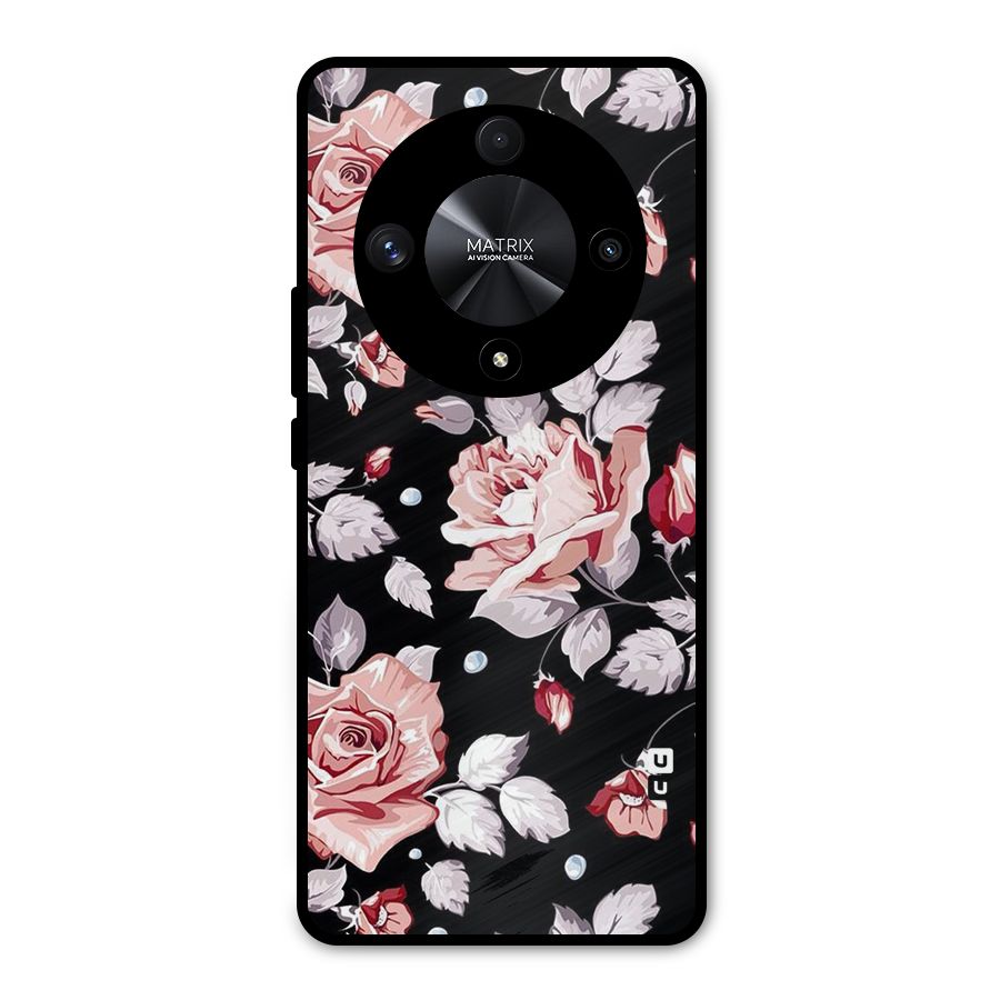 Artsy Floral Metal Back Case for Honor X9b