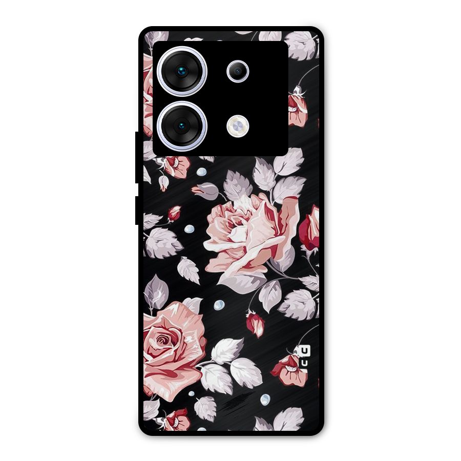 Artsy Floral Metal Back Case for Infinix Zero 30 5G