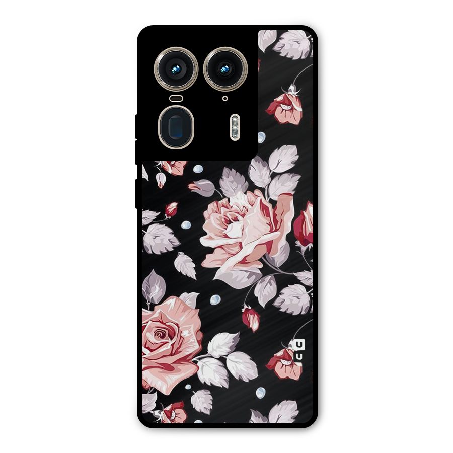 Artsy Floral Metal Back Case for Motorola Edge 50 Ultra