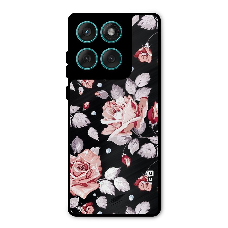 Artsy Floral Metal Back Case for Motorola Edge 60 Fusion