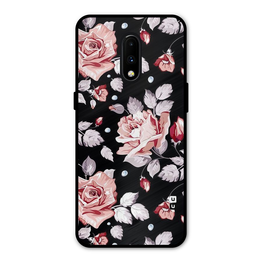 Artsy Floral Metal Back Case for OnePlus 7