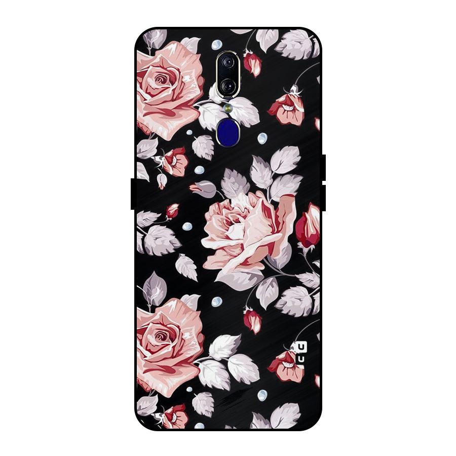 Artsy Floral Metal Back Case for Oppo F11