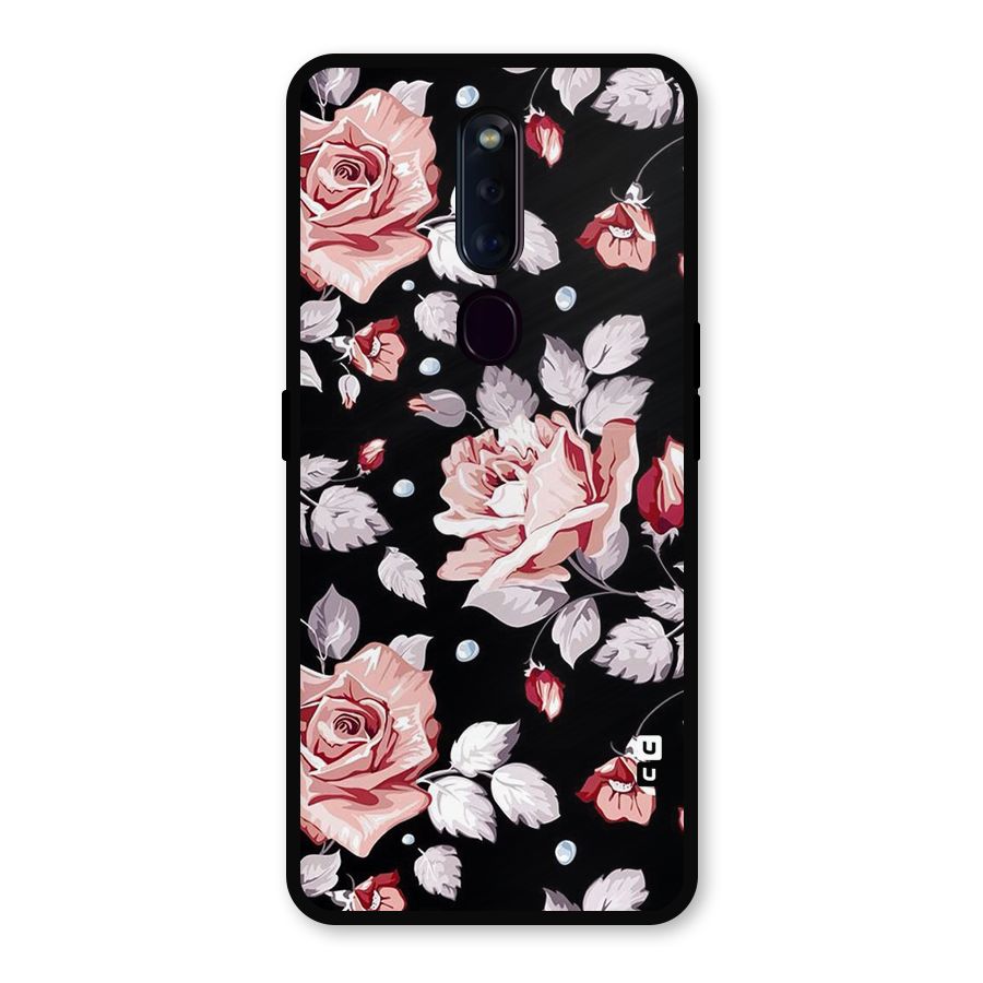 Artsy Floral Metal Back Case for Oppo F11 Pro