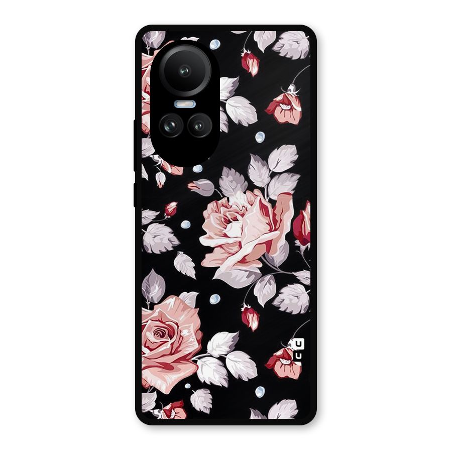 Artsy Floral Metal Back Case for Oppo Reno10