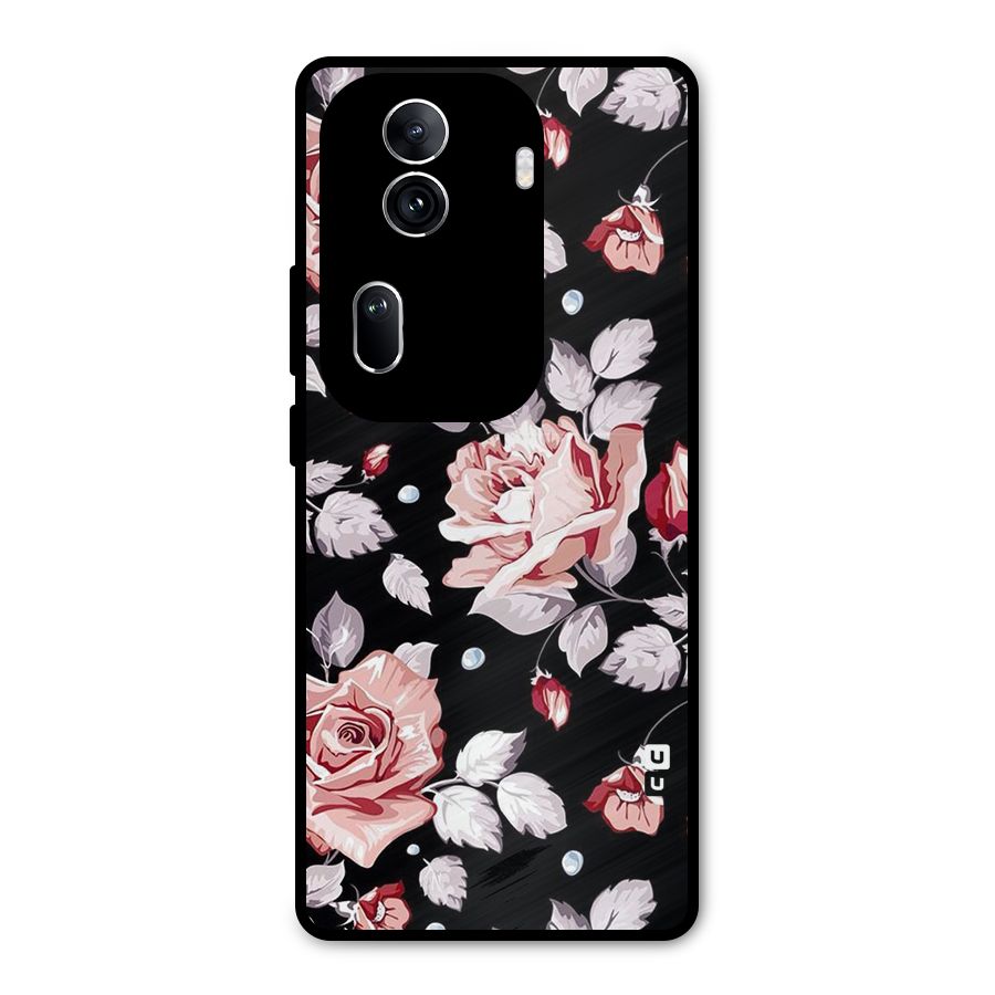 Artsy Floral Metal Back Case for Oppo Reno11 Pro 5G