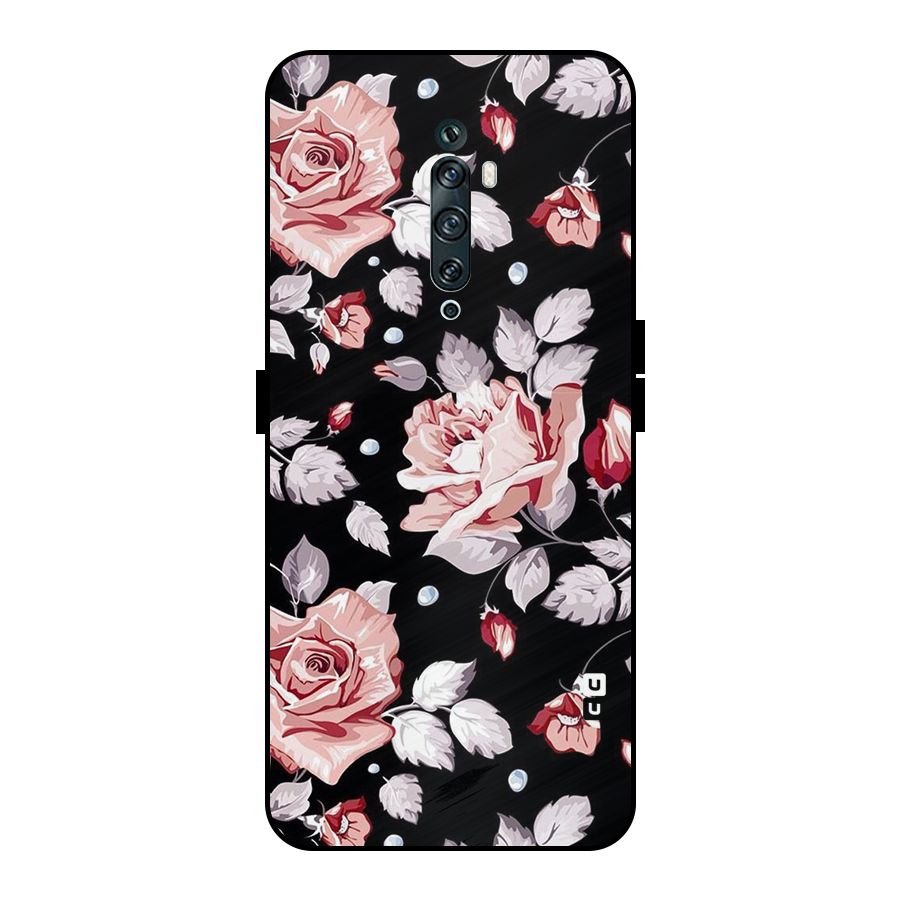 Artsy Floral Metal Back Case for Oppo Reno2 Z