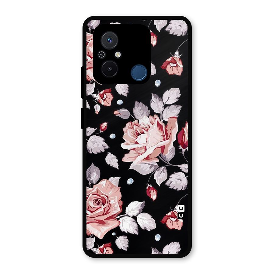 Artsy Floral Metal Back Case for Poco C55