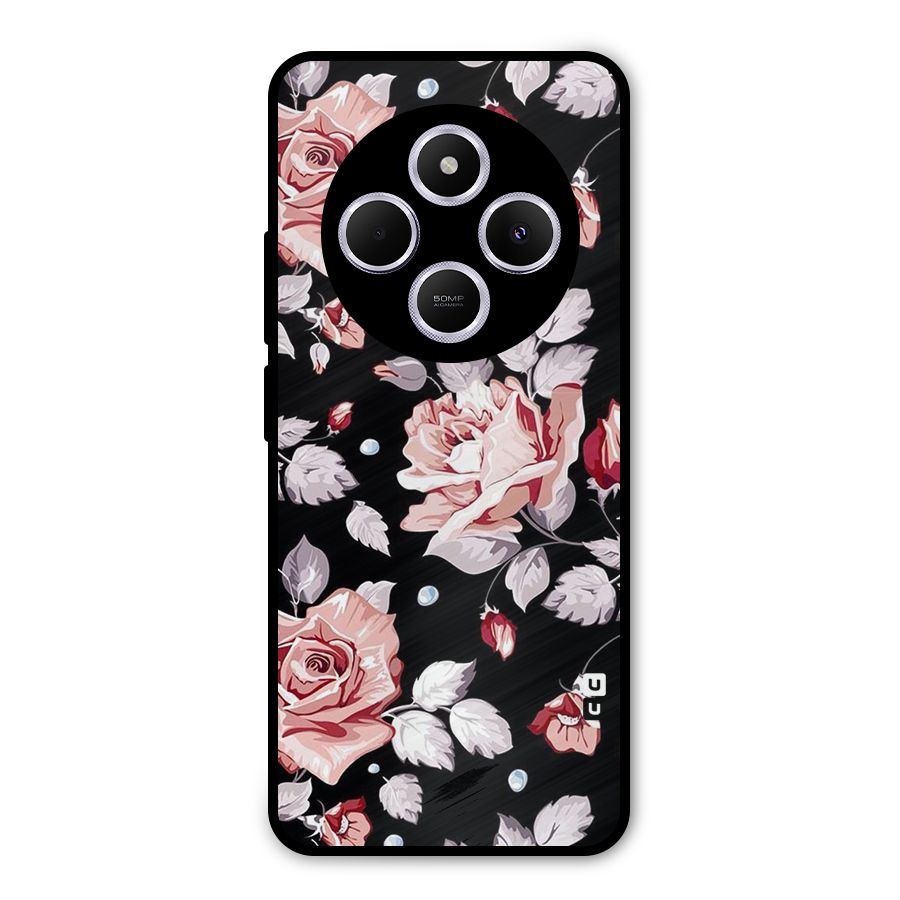 Artsy Floral Metal Back Case for Poco C75 5G