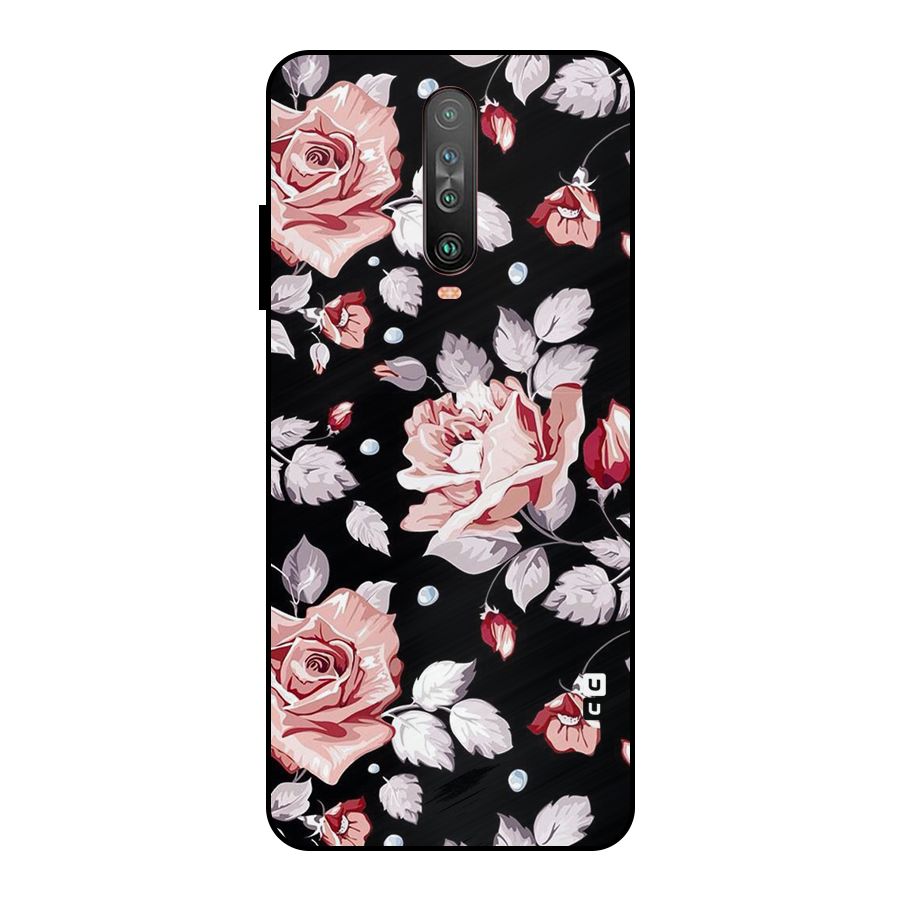 Artsy Floral Metal Back Case for Poco X2
