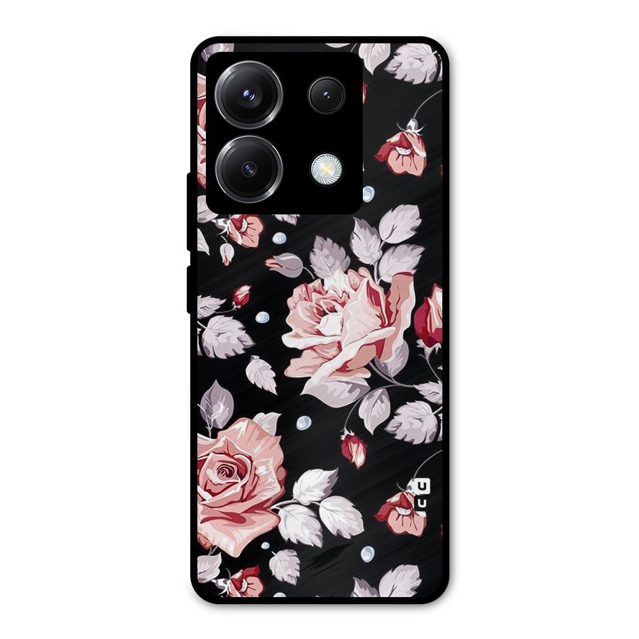 Artsy Floral Metal Back Case for Poco X6