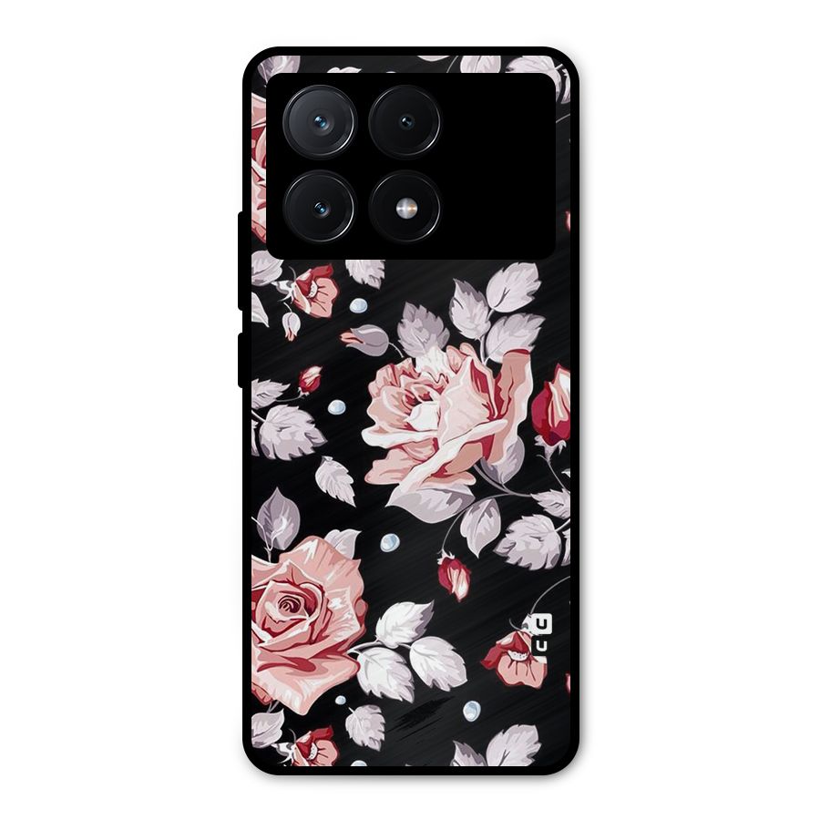 Artsy Floral Metal Back Case for Poco X6 Pro