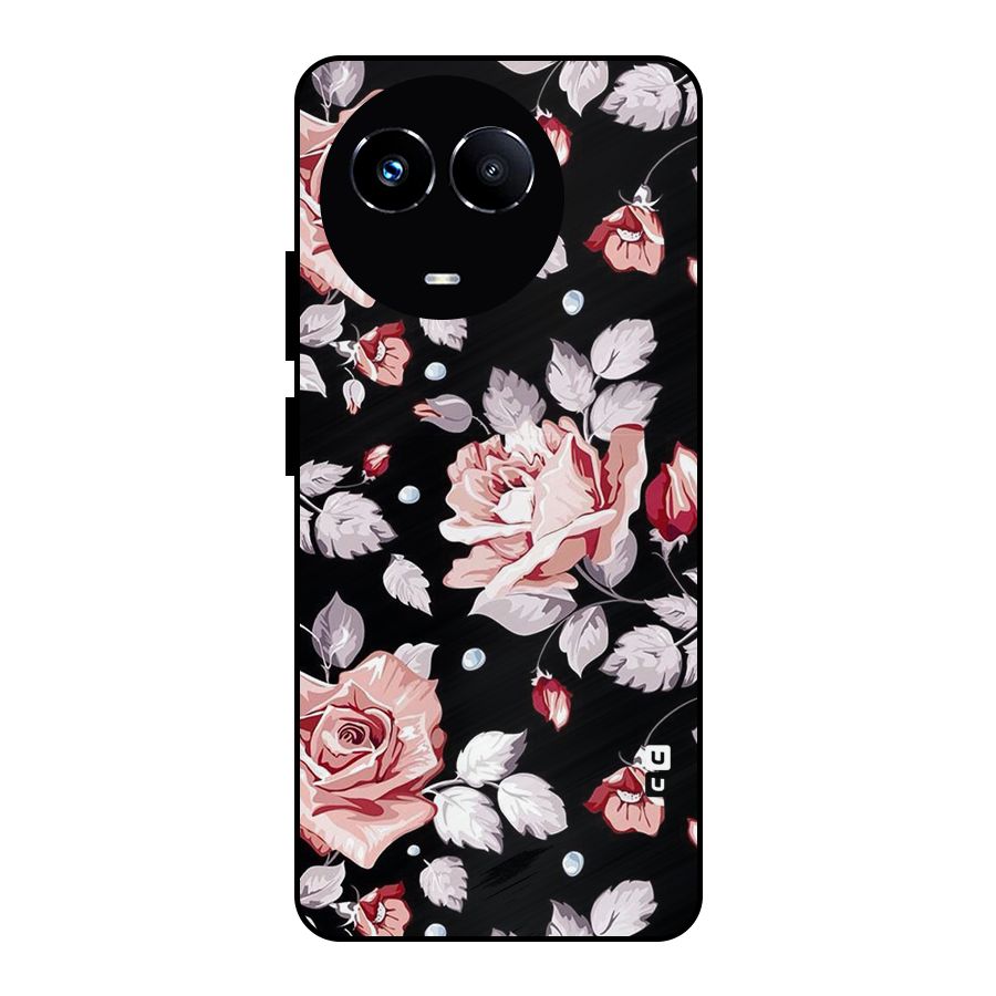 Artsy Floral Metal Back Case for Realme 11 5G