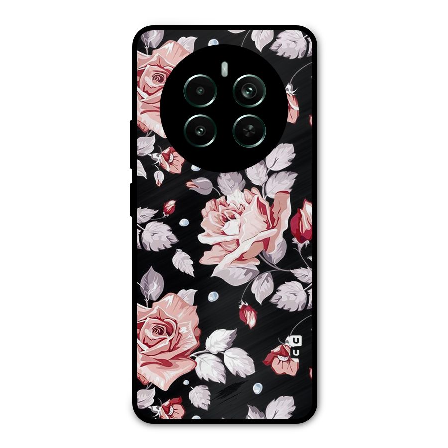 Artsy Floral Metal Back Case for Realme 12 Pro Plus