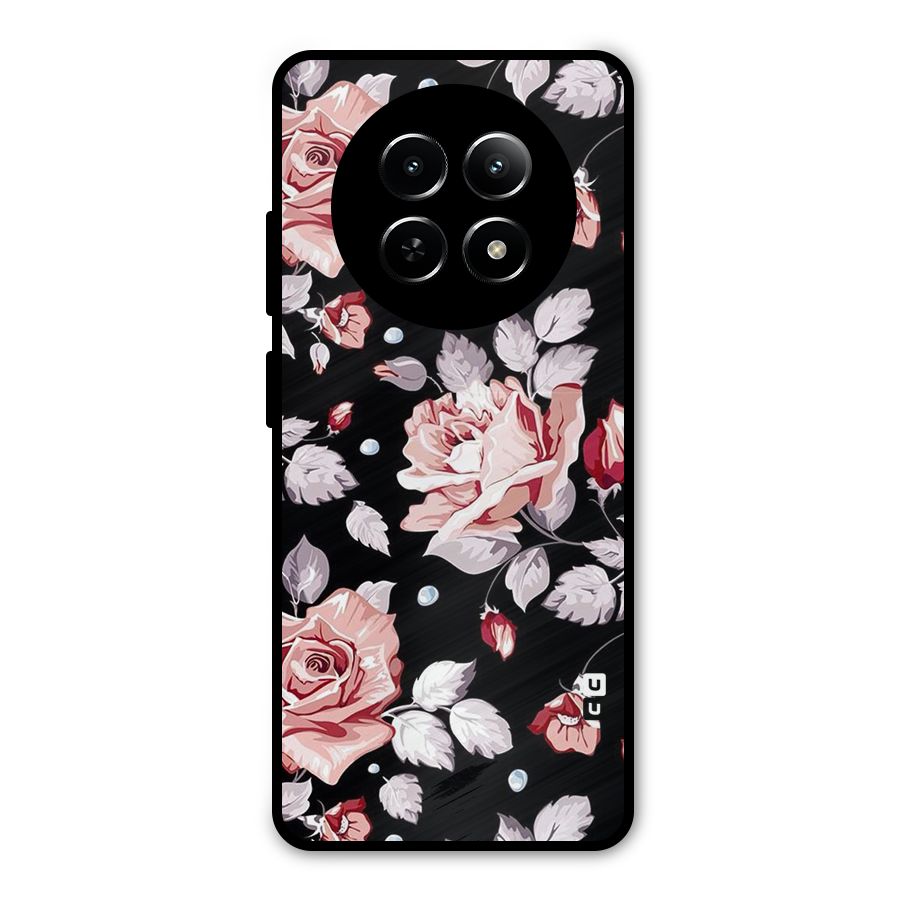 Artsy Floral Metal Back Case for Realme 12x 5G