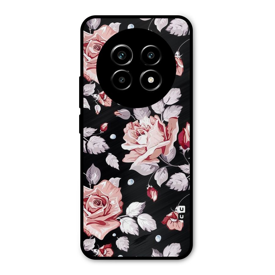 Artsy Floral Metal Back Case for Realme 14 Pro Lite