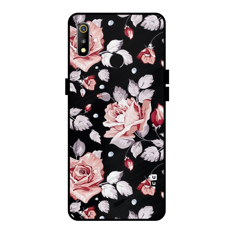 Artsy Floral Metal Back Case for Realme 3i