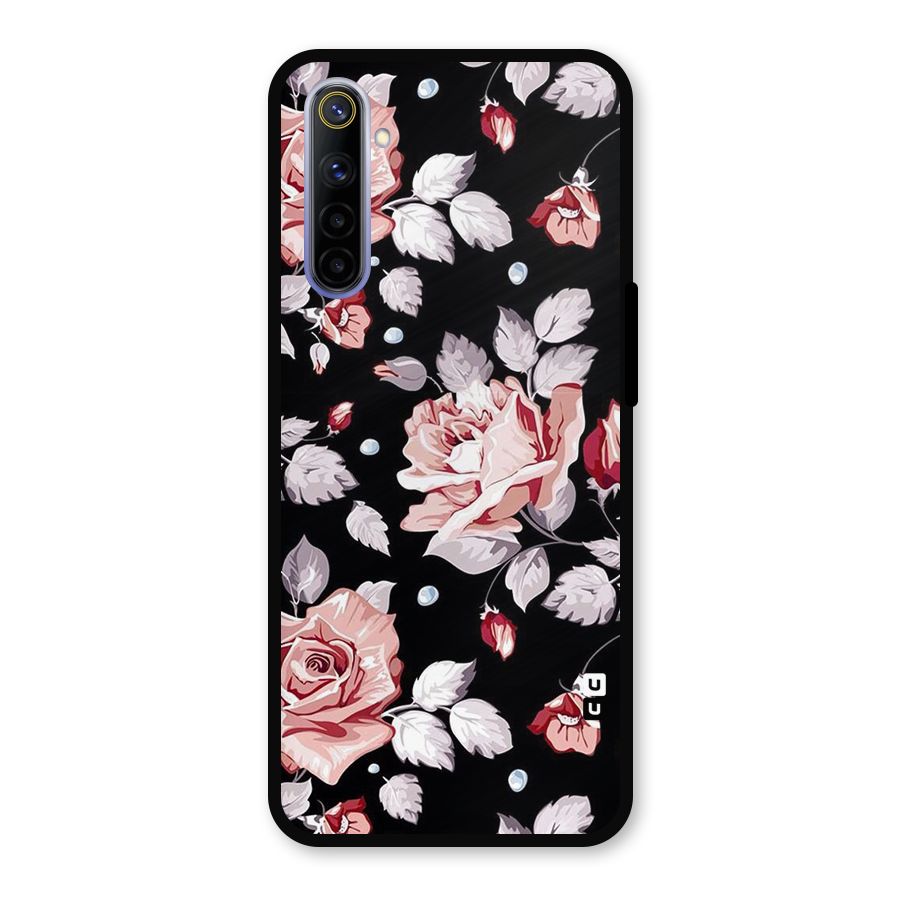 Artsy Floral Metal Back Case for Realme 6