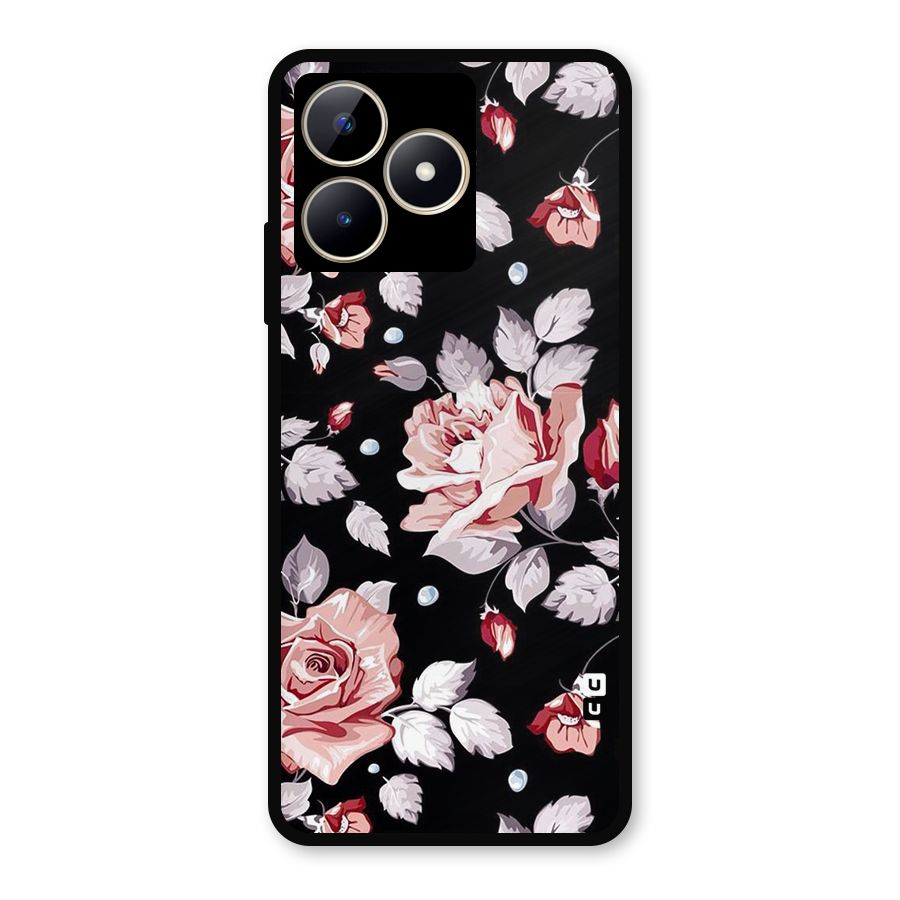 Artsy Floral Metal Back Case for Realme C53