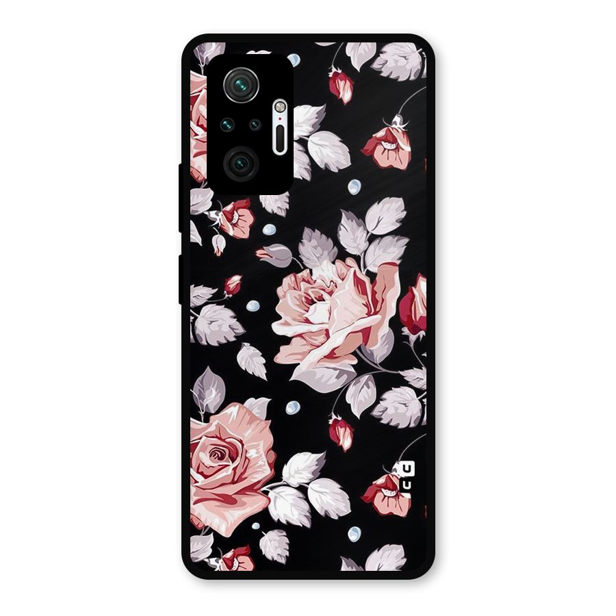 Artsy Floral Metal Back Case for Redmi Note 10 Pro