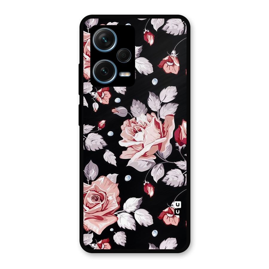 Artsy Floral Metal Back Case for Redmi Note 12 Pro Plus 5G