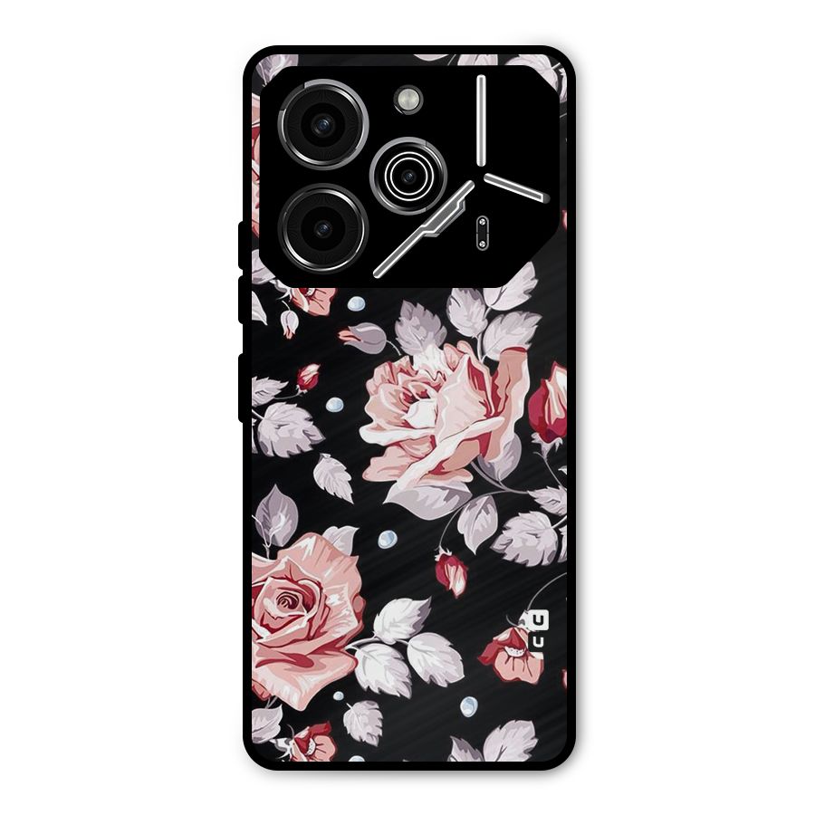 Artsy Floral Metal Back Case for Tecno Pova 6 Pro