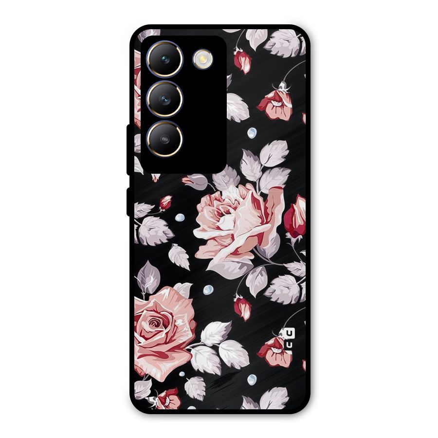 Artsy Floral Metal Back Case for Vivo T3 5G