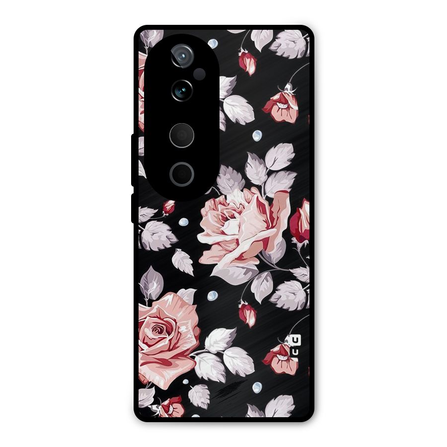 Artsy Floral Metal Back Case for Vivo T3 Ultra