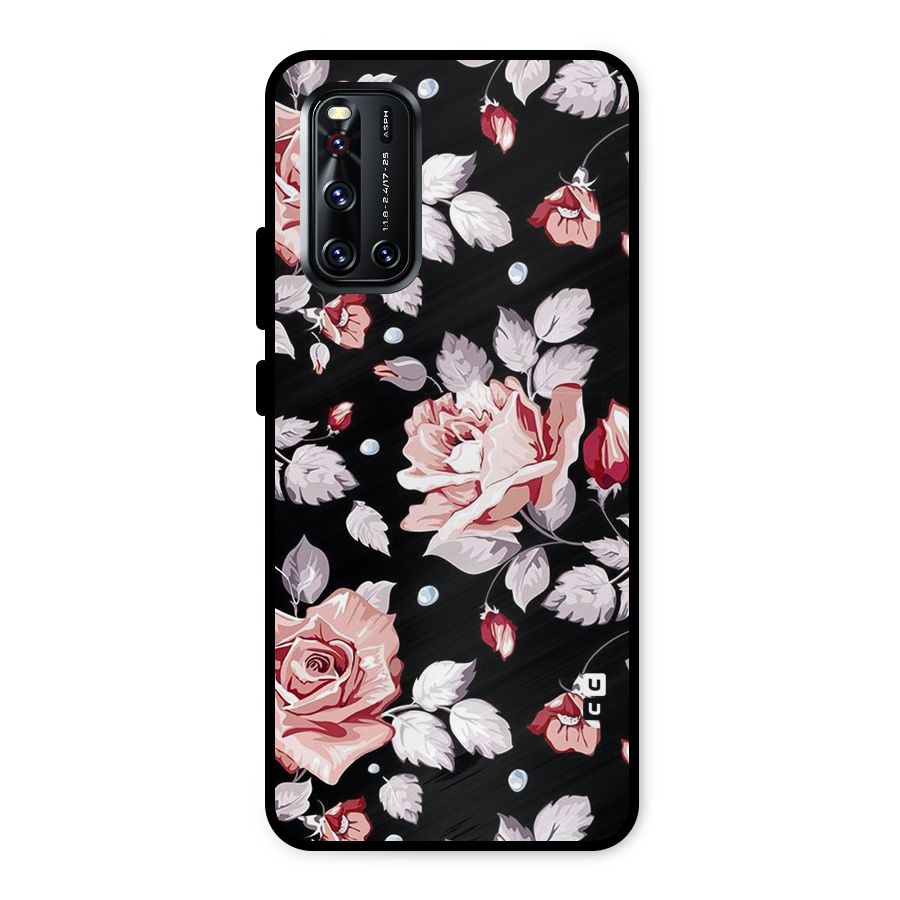 Artsy Floral Metal Back Case for Vivo V19