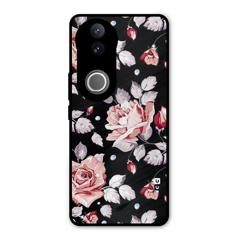 Artsy Floral Metal Back Case for Vivo V50e