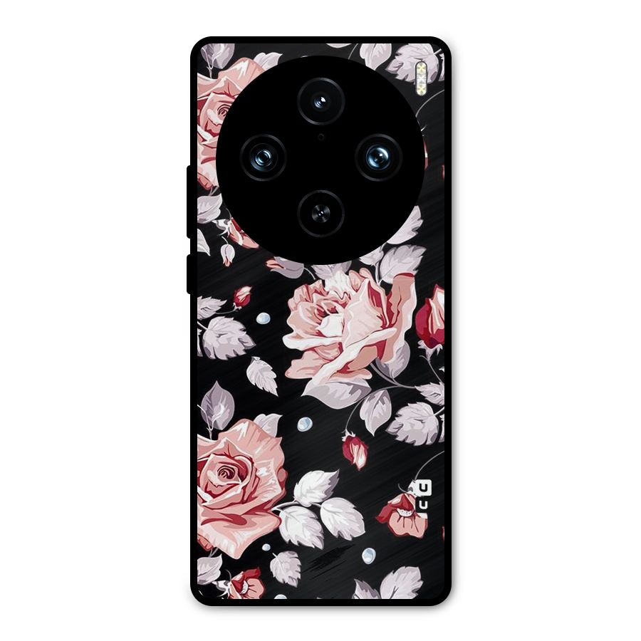 Artsy Floral Metal Back Case for Vivo X100 Pro
