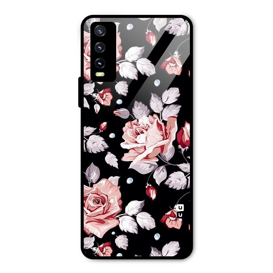 Artsy Floral Metal Back Case for Vivo Y20