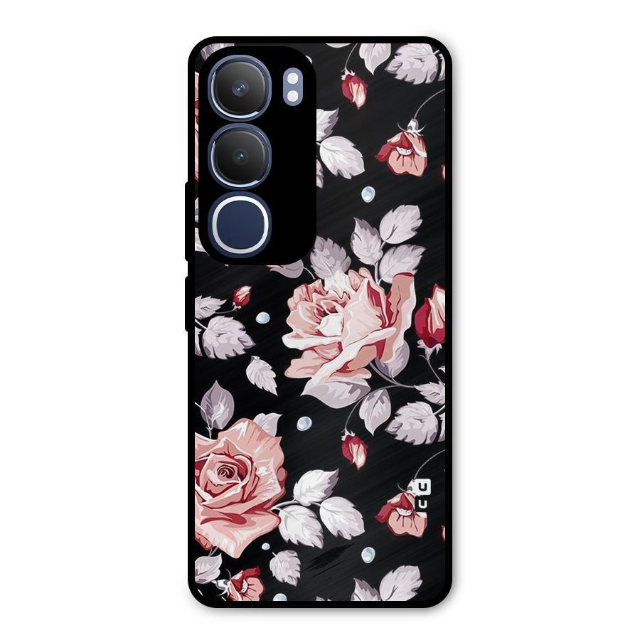Artsy Floral Metal Back Case for Vivo Y29