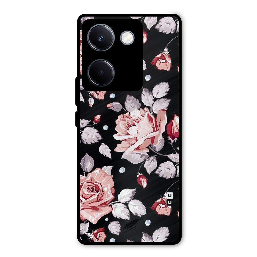 Artsy Floral Metal Back Case for Vivo Y300 Plus