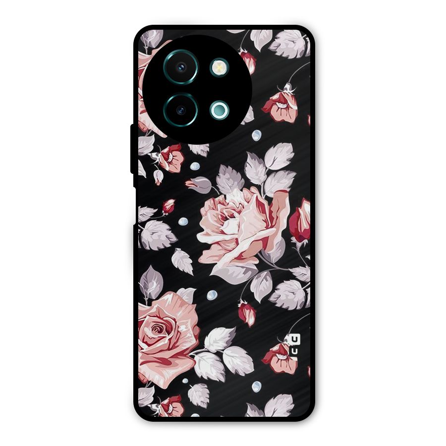 Artsy Floral Metal Back Case for Vivo Y58