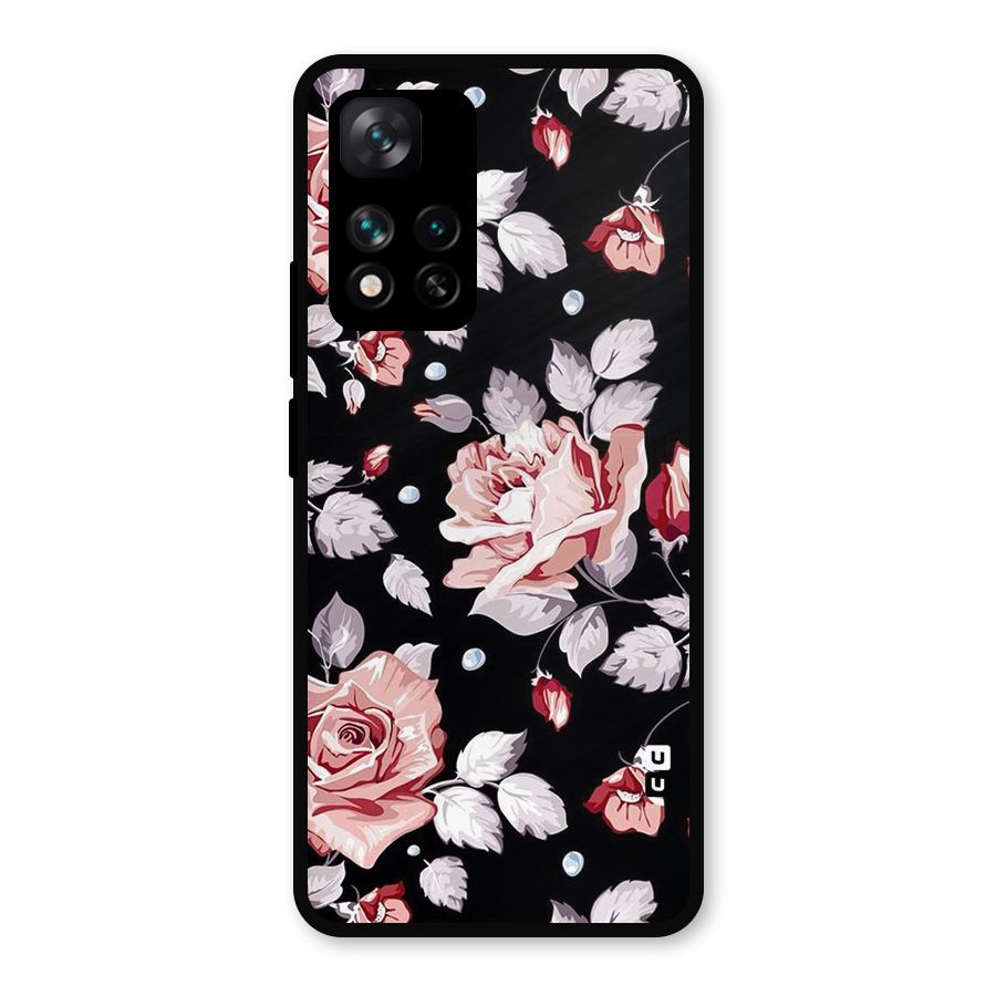 Artsy Floral Metal Back Case for Xiaomi 11i Hypercharge 5G