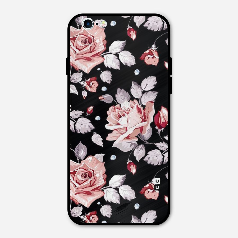 Artsy Floral Metal Back Case for iPhone 6 6s