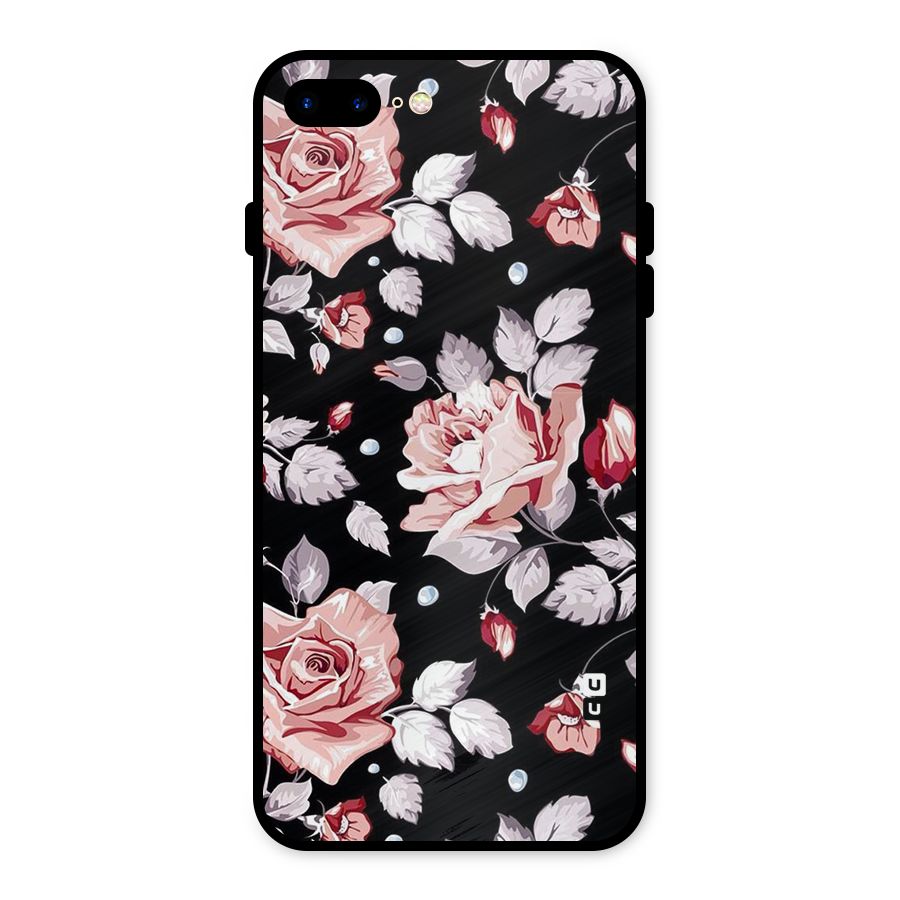 Artsy Floral Metal Back Case for iPhone 8 Plus