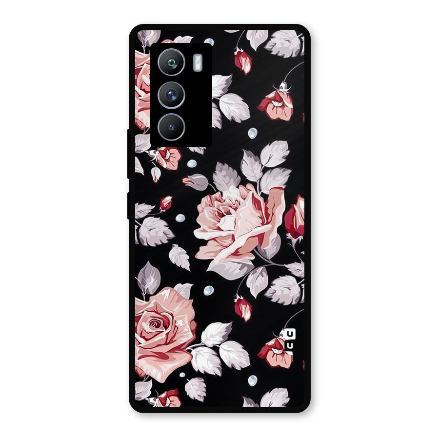 Artsy Floral Metal Back Case for iQOO 9 SE