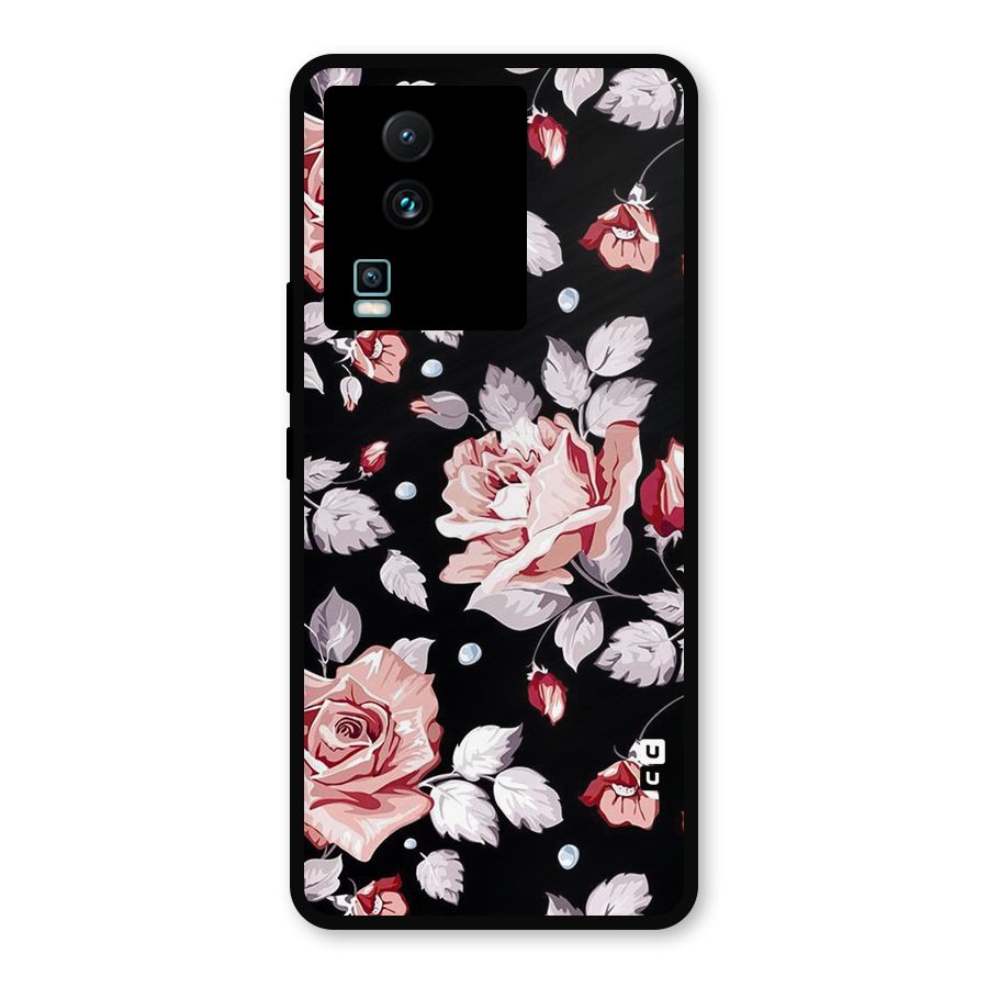 Artsy Floral Metal Back Case for iQOO Neo 7